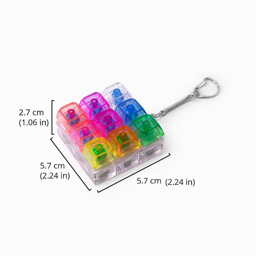 9-Key 3x3 Keyboard Fidget with RGB Light