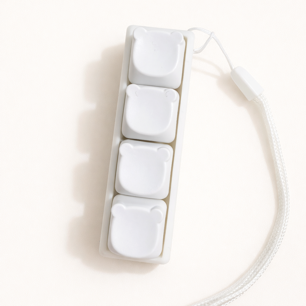 4-Key Cat Paw & Bear Keyboard Fidget Clicker