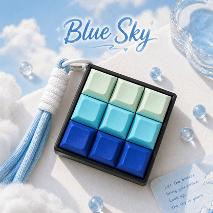 Custom 9 Key 3x3 DSA Keycaps Keyboard Fidget Clicker