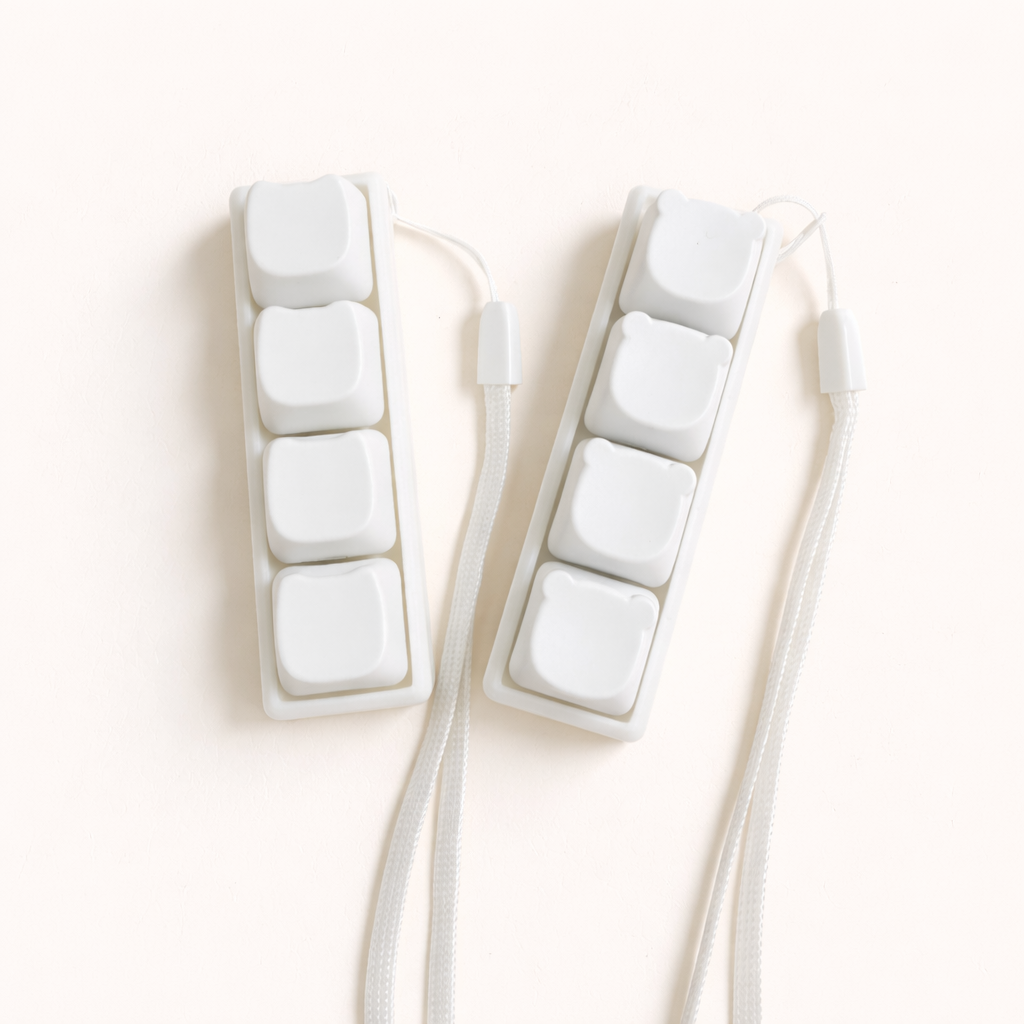 4-Key Cat Paw & Bear Keyboard Fidget Clicker