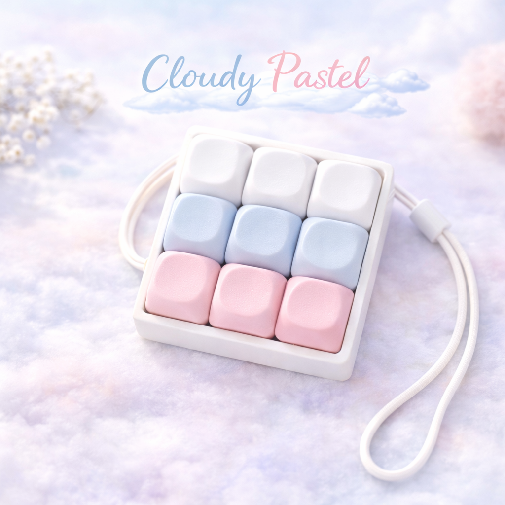 Classic 9 Key Keyboard Fidget Clicker MOA-Profile Keycaps