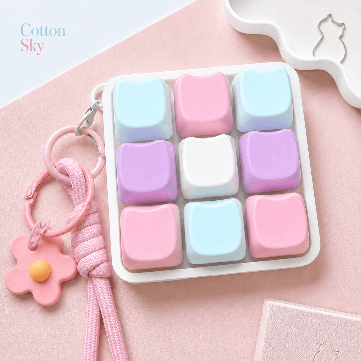 Custom Cat Paw 9-Key Fidget Clicker