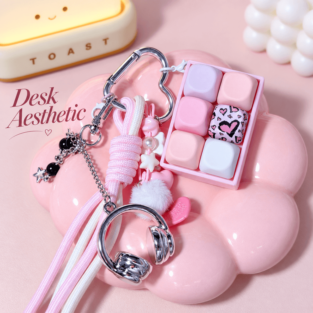 Classic 6-Key Heart 2x3 Fidget Clicker