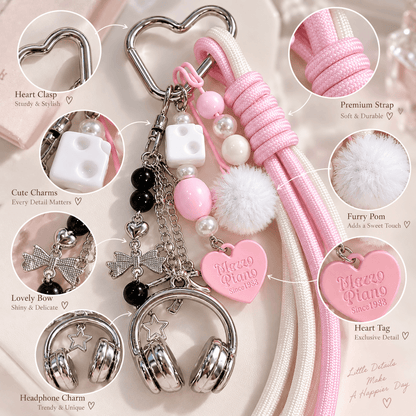 Heart Headphone Bag Charm
