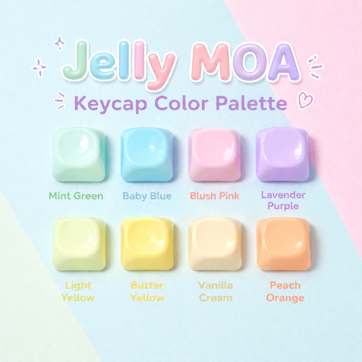 Custom 9 Key Fidget Clicker Jelly Keycaps