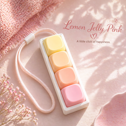 Classic 4-Key MOA Jelly Key Caps Keyboard Fidget Clicker