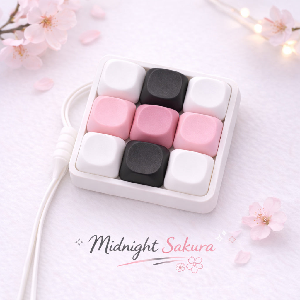 Custom 9 Key Fidget Clicker MOA-Profile Keycaps