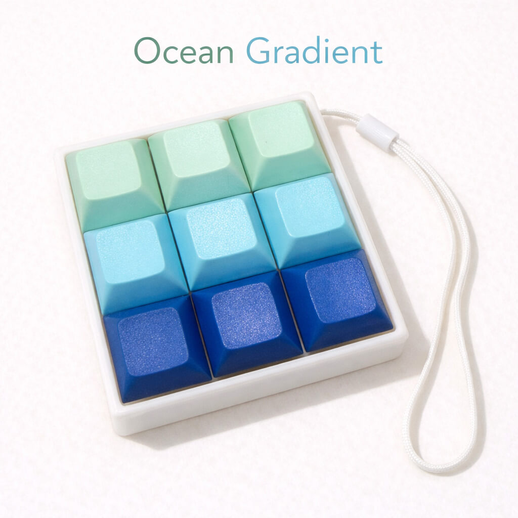 Minimalist Custom 9 Key Keyboard Fidget Clicker