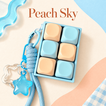 6-Key Clicker Fidget Bag Charm Keychain – Jelly Glossy Keycaps