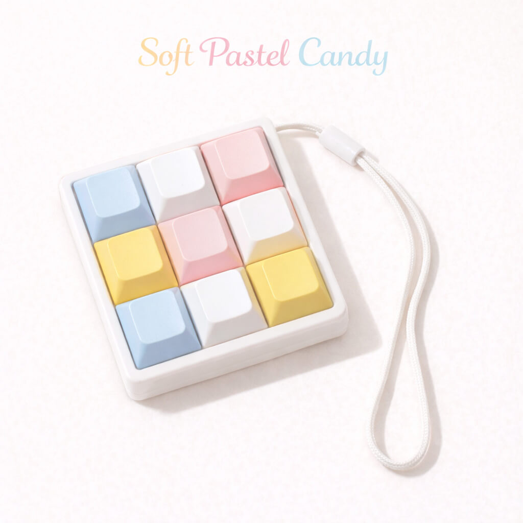 Minimalist Custom 9 Key Keyboard Fidget Clicker