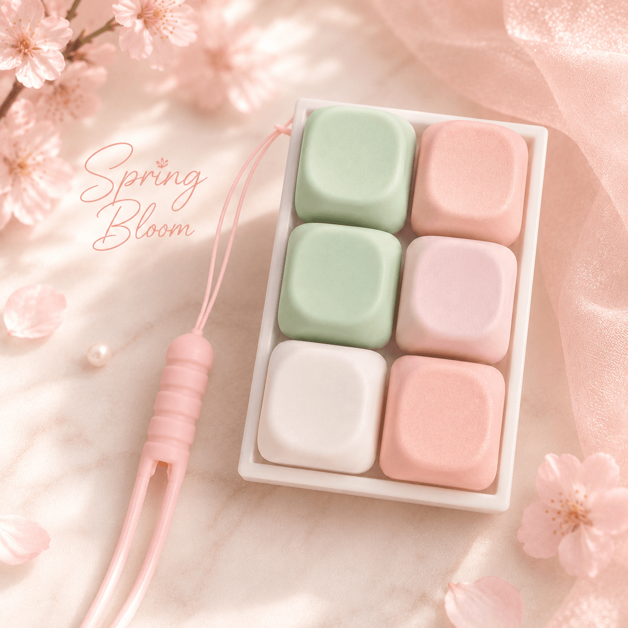 Toytiti Classic 6-Key MOA 2x3 Keyboard Fidget Clicker in Spring Bloom colors