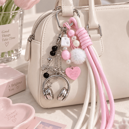 Heart Headphone Bag Charm