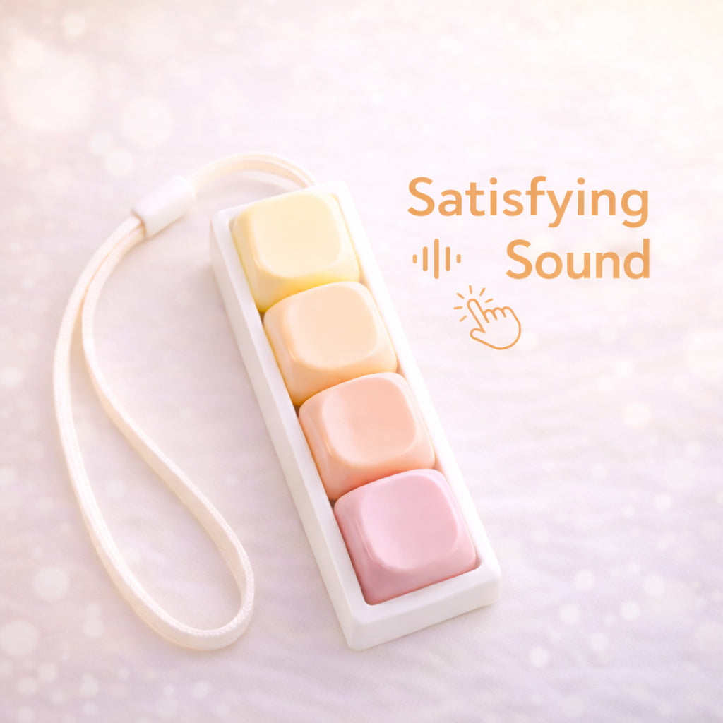 Custom 4-Key MOA Jelly Key Caps Keyboard Fidget Clicker