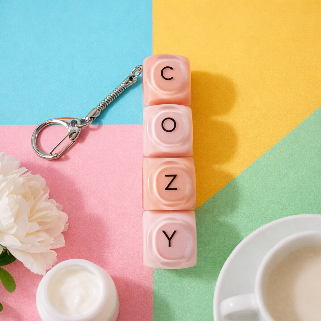 Custom 1/2/3/4/5/6 Key Name Initial Letter Fidget Keychain