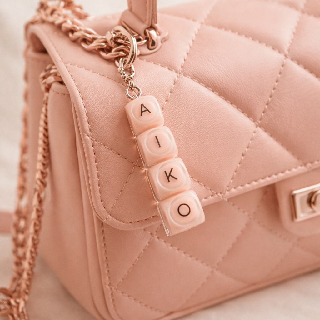 Custom 1/2/3/4/5/6 Key Name Initial Letter Fidget Keychain