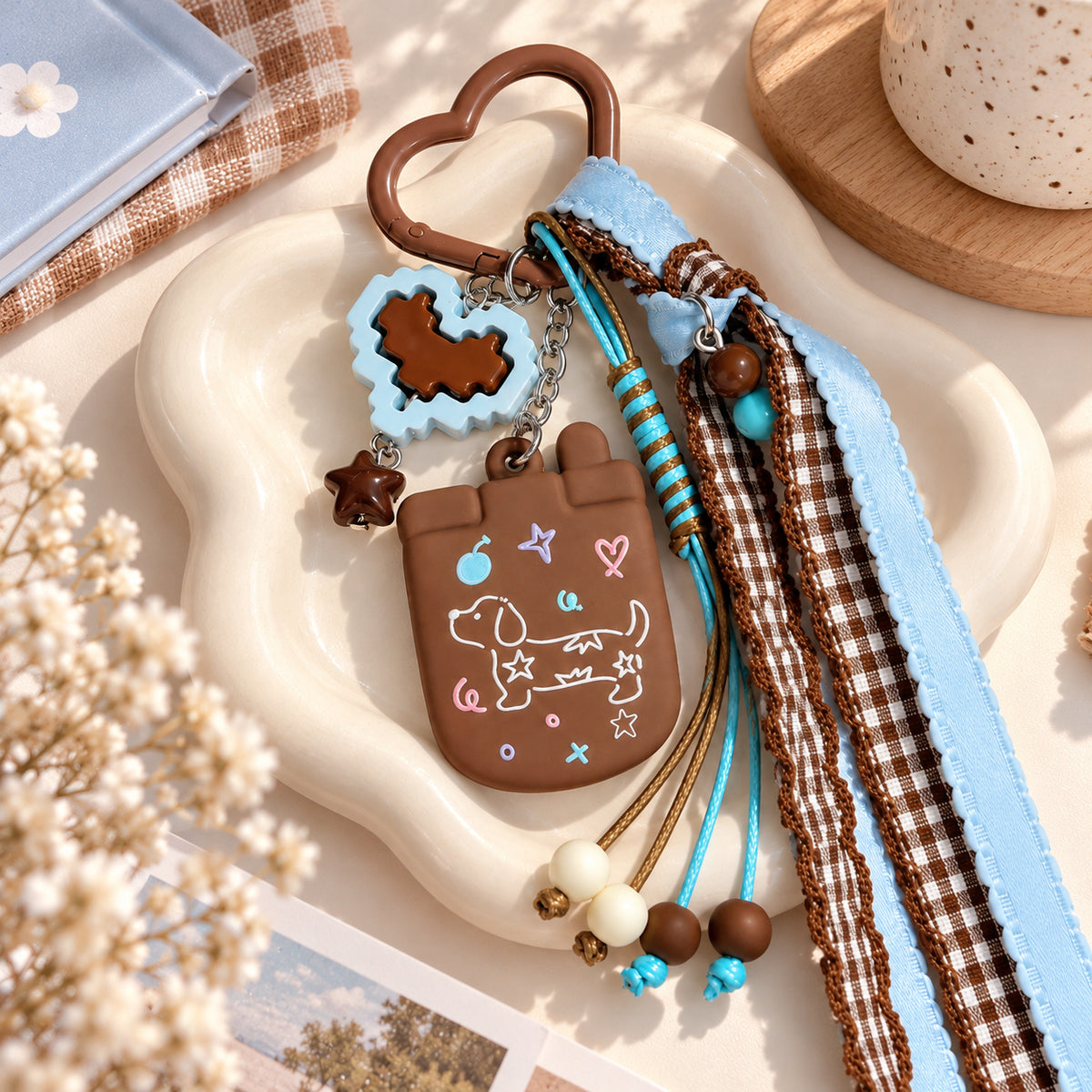Blue Puppy Bag Charm