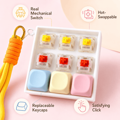 Custom 9 Key 3x3 MOA Keycaps Keyboard Fidget Clicker