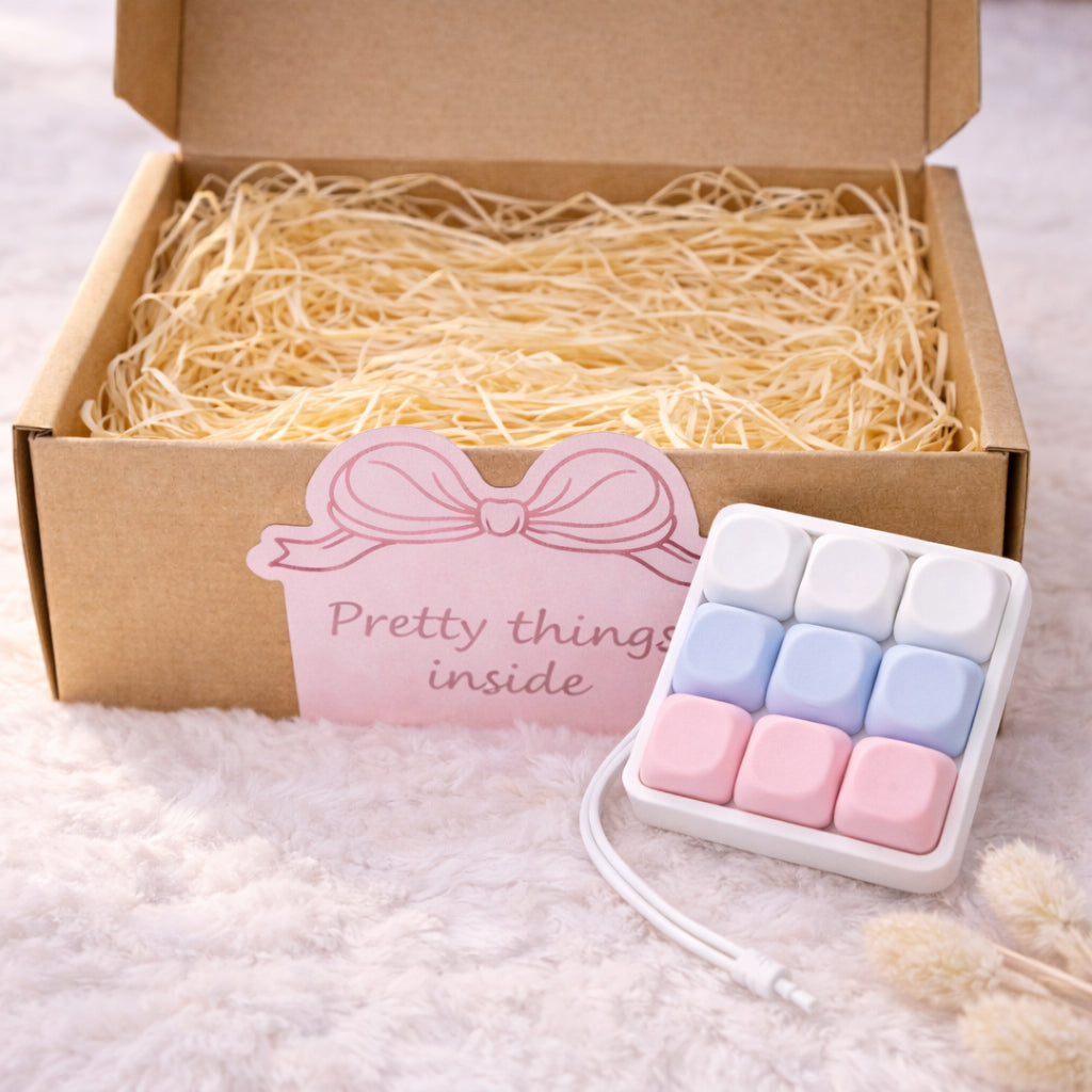 Classic 9 Key Keyboard Fidget Clicker MOA-Profile Keycaps