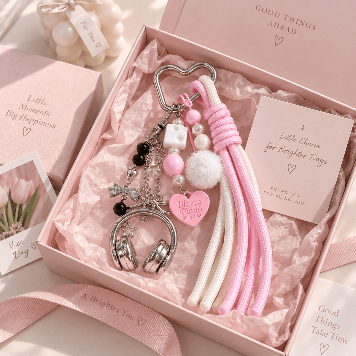 Heart Headphone Bag Charm