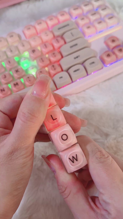 Custom 1/2/3/4/5/6 Key Name Initial Letter Fidget Keychain