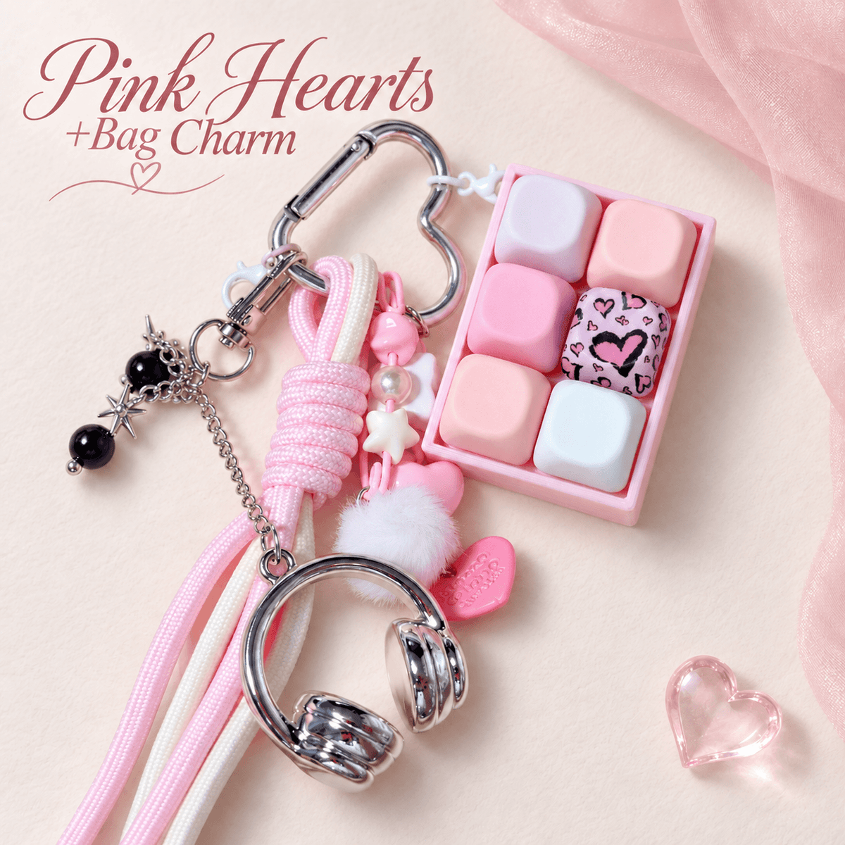 Classic 6-Key Heart 2x3 Fidget Clicker